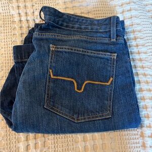 Kimes Ranch Dark Blue Jeans with Gold Stitching